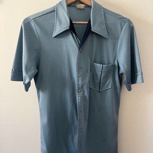 Vintage Boutique Polyester 70s button up shirt